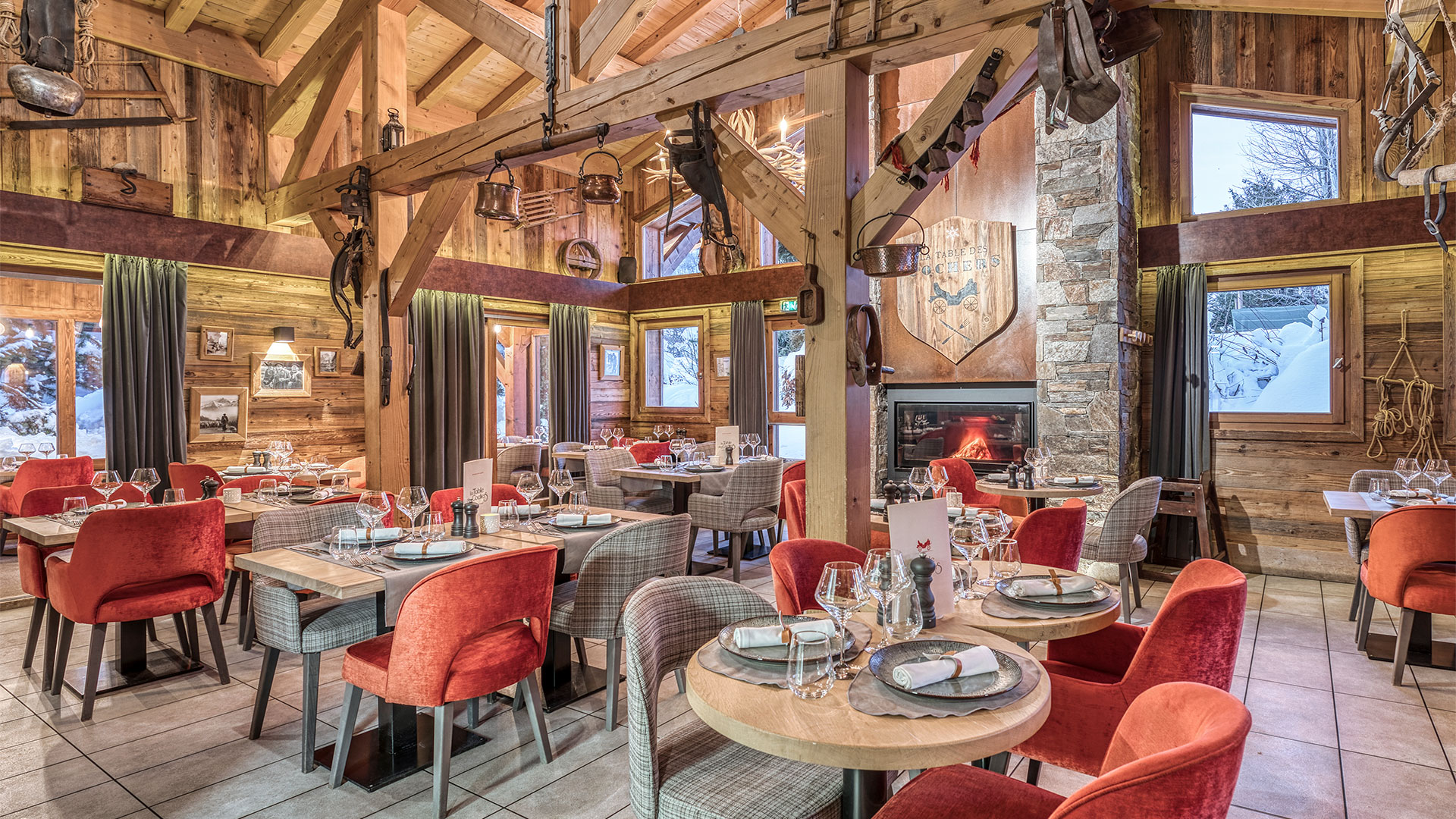 Restaurant à Megève La Table des Cochers Hôtel Les Loges Blanches 4 étoiles