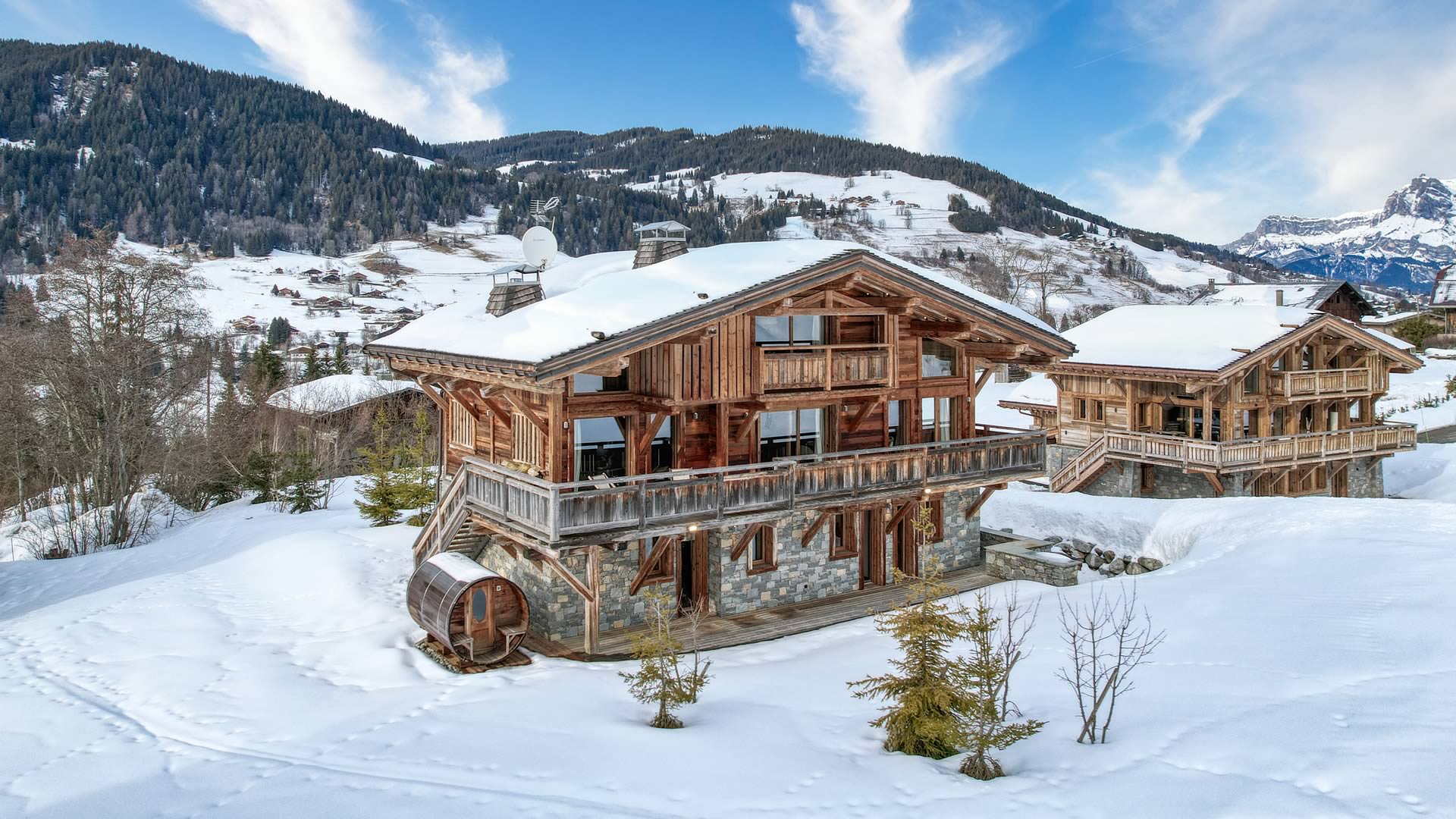 Vue montagnes et Mont-Blanc le Chalet des Rêves chalet de luxe à Megève