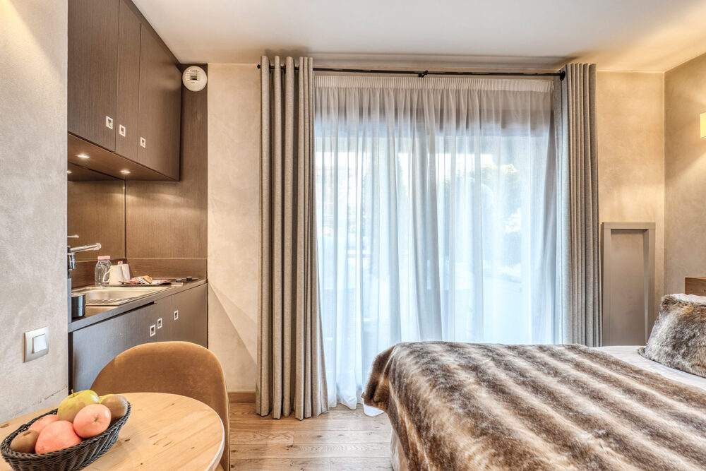 Chambre avec balcon Les Loges Blanches Megève