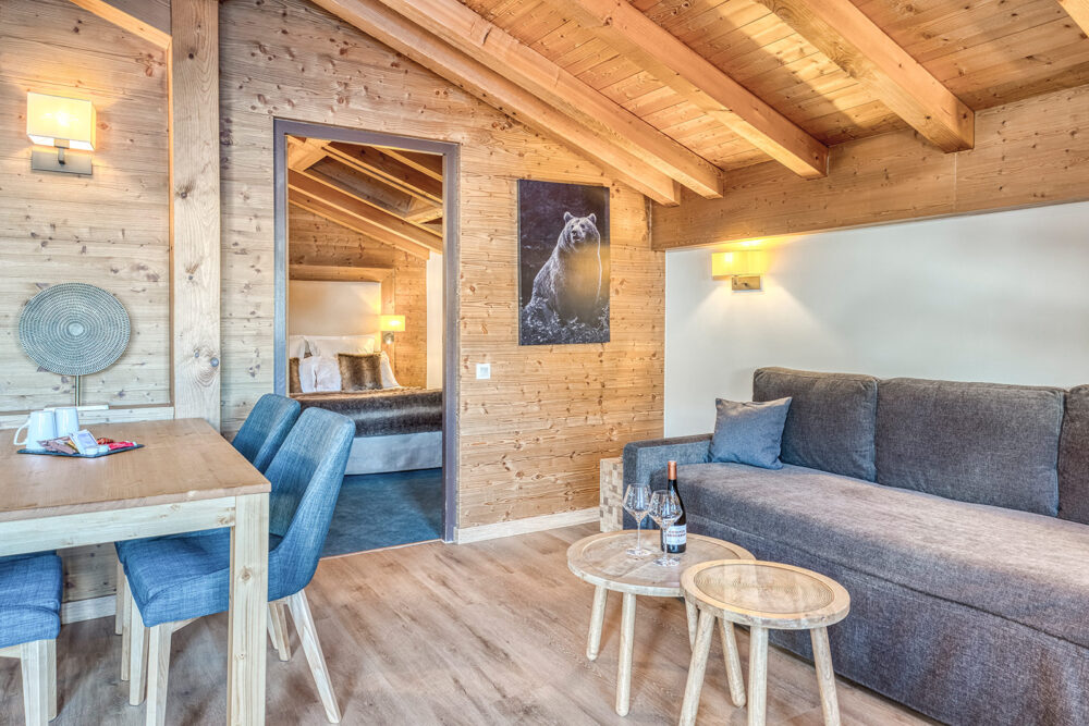 Suite mansardée Megève Les Loges Blanches 4 étoiles Attic Suite