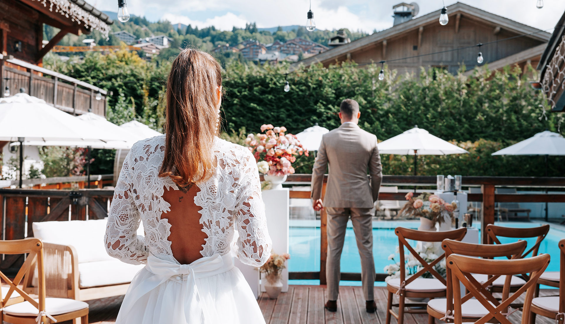 Mariages et célébrations aux Loges Blanches 4* à Megève