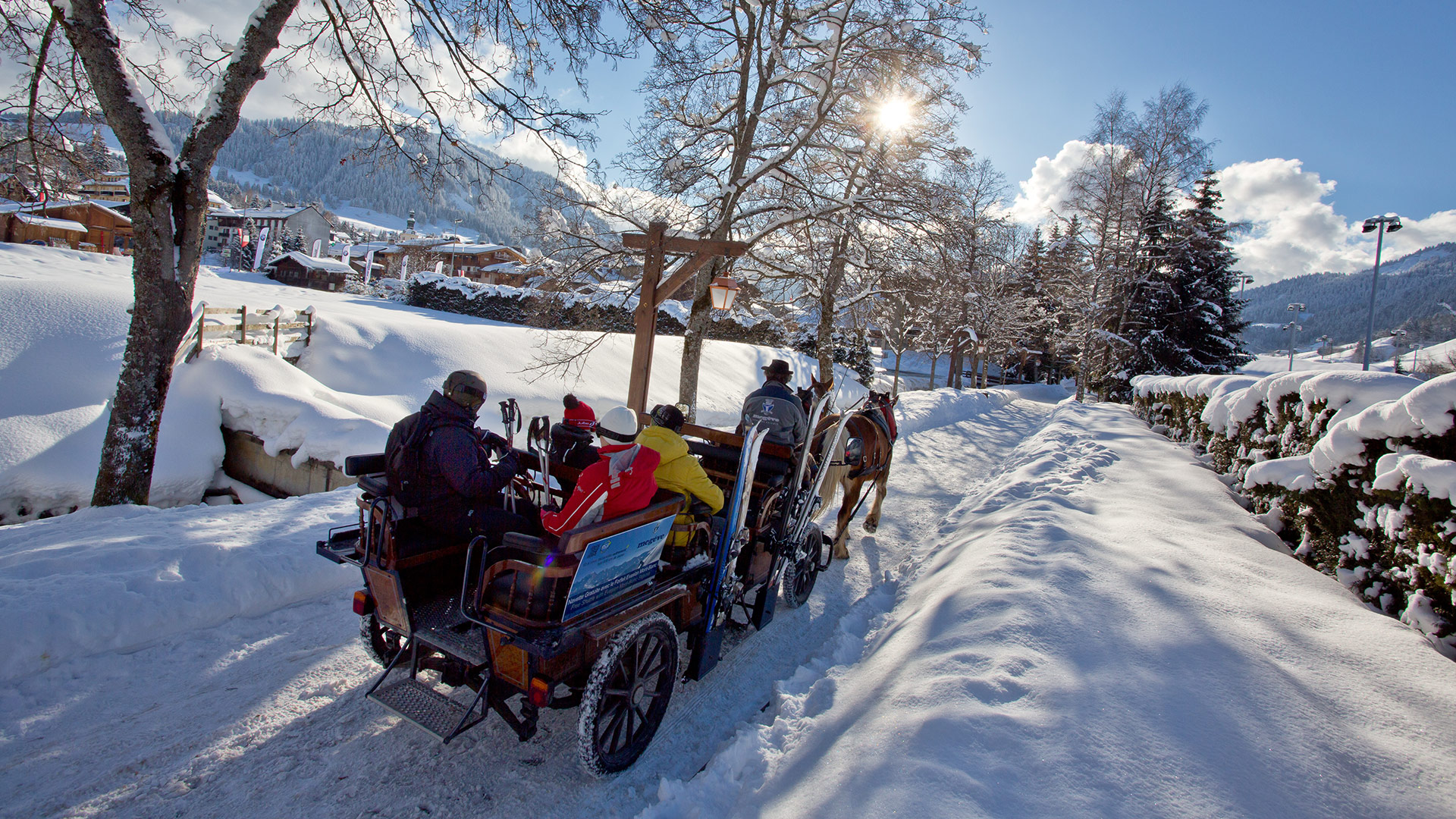 les activités extérieures à Megève : tour en calèche